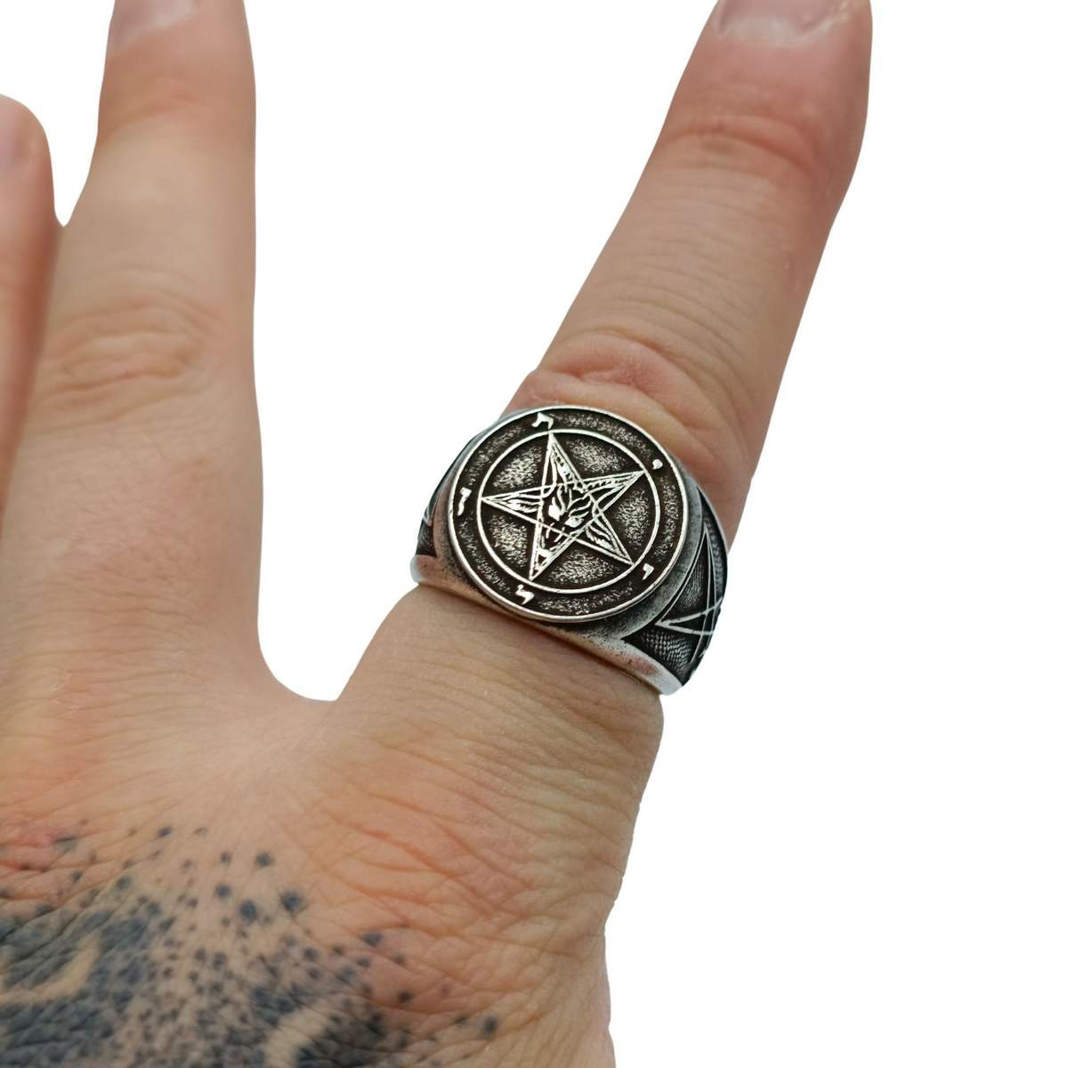 Baphomet sigil ring