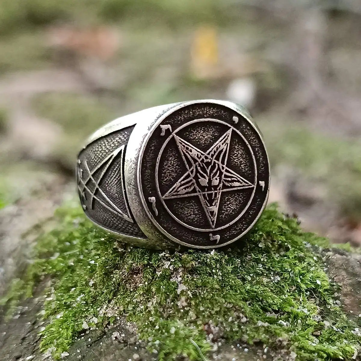 Baphomet sigil ring