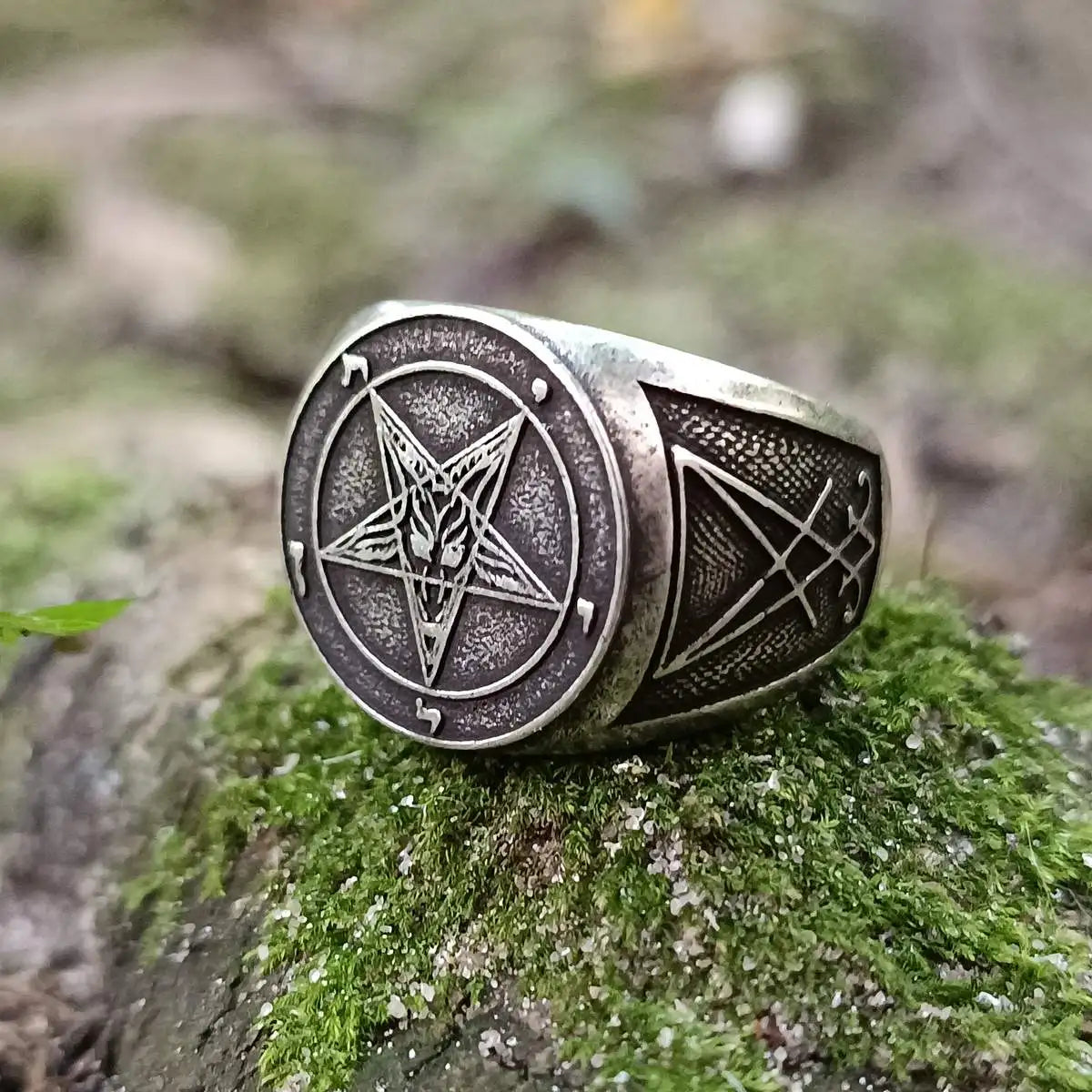 Baphomet sigil ring