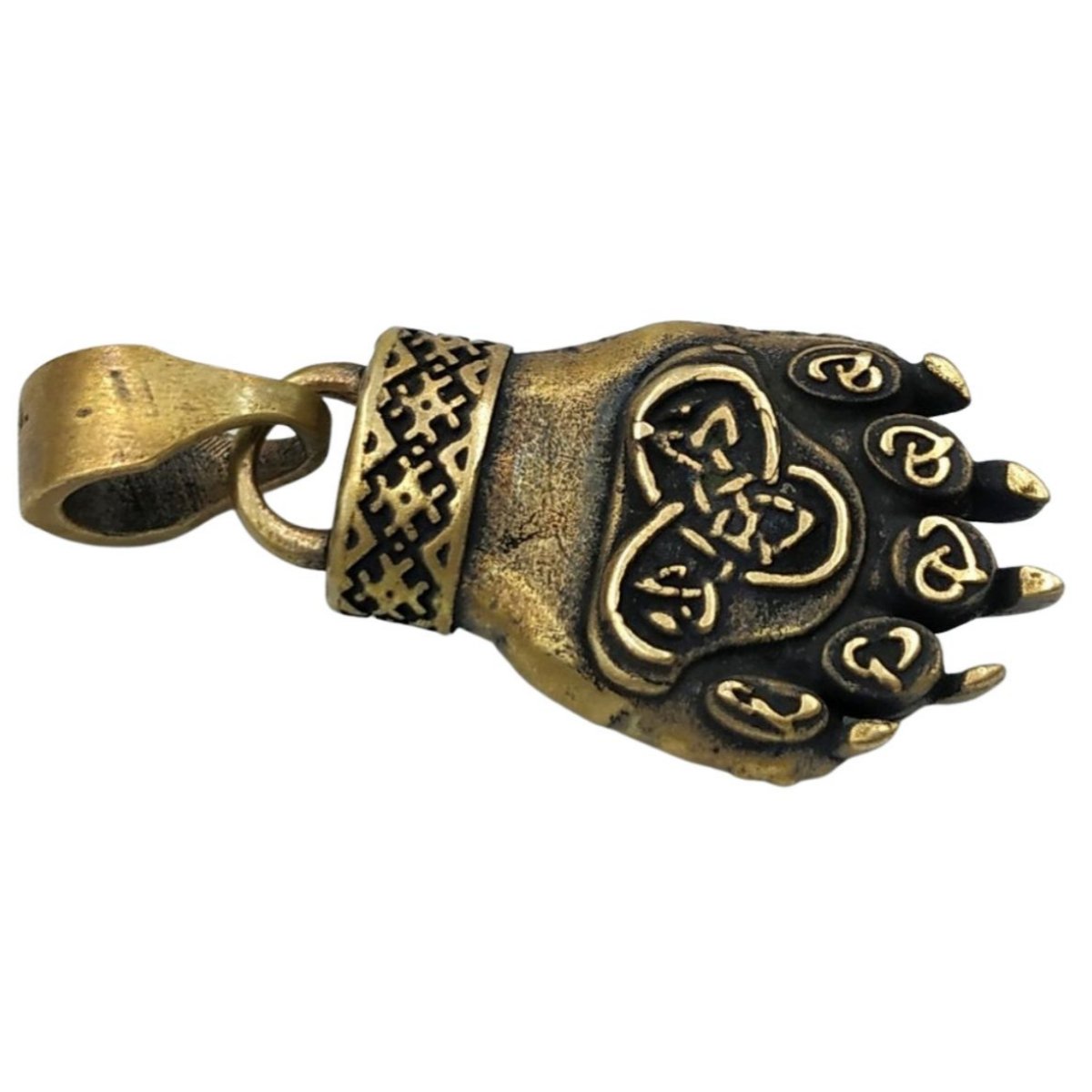 Bear paw pendant Slavic jewelry