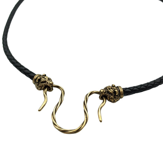 Bear leather necklace