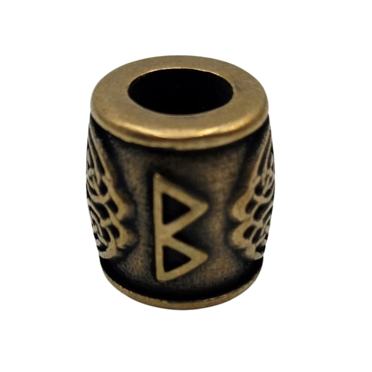Berkana rune bronze bead Bronze