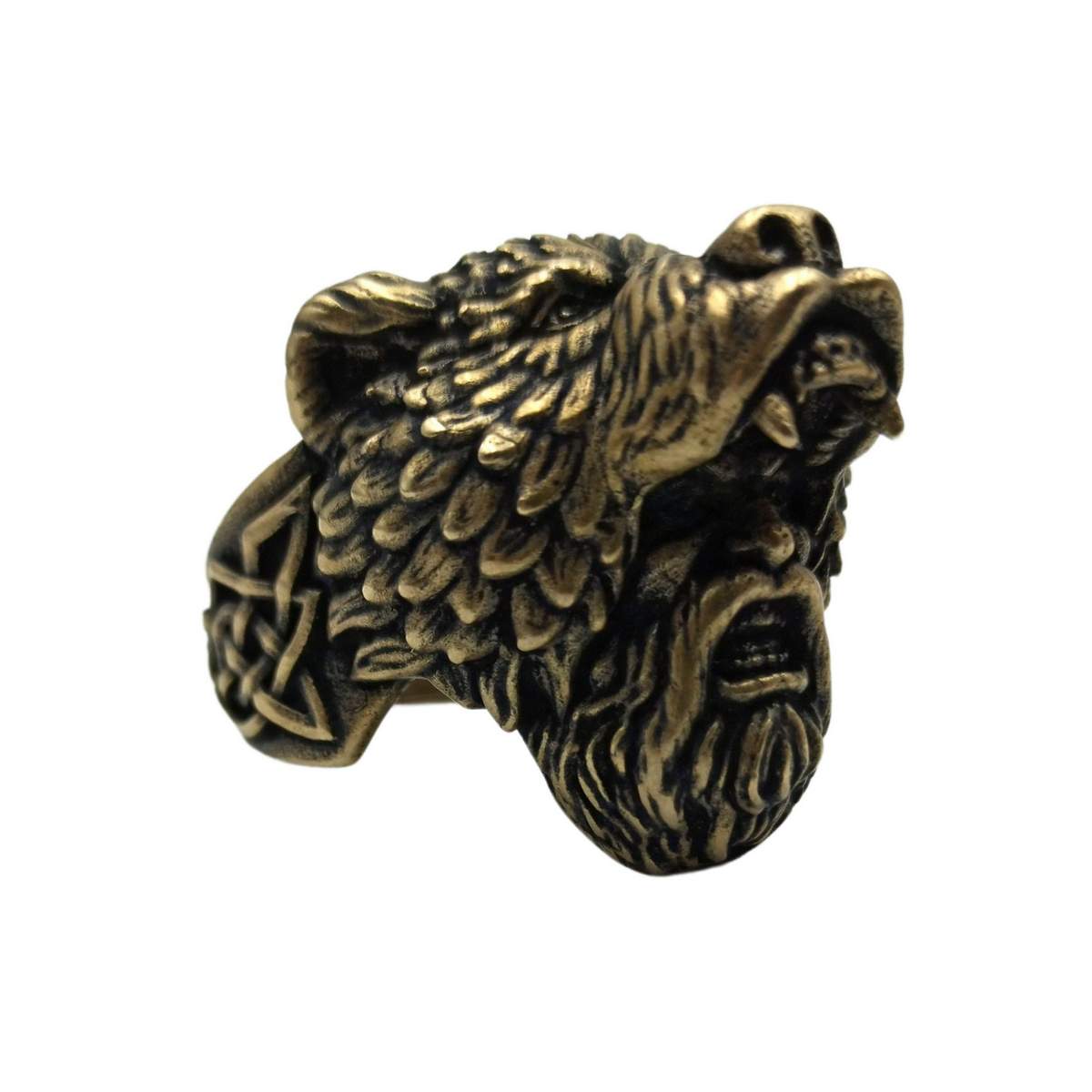 Berserk warrior ring 6 US Bronze with patina