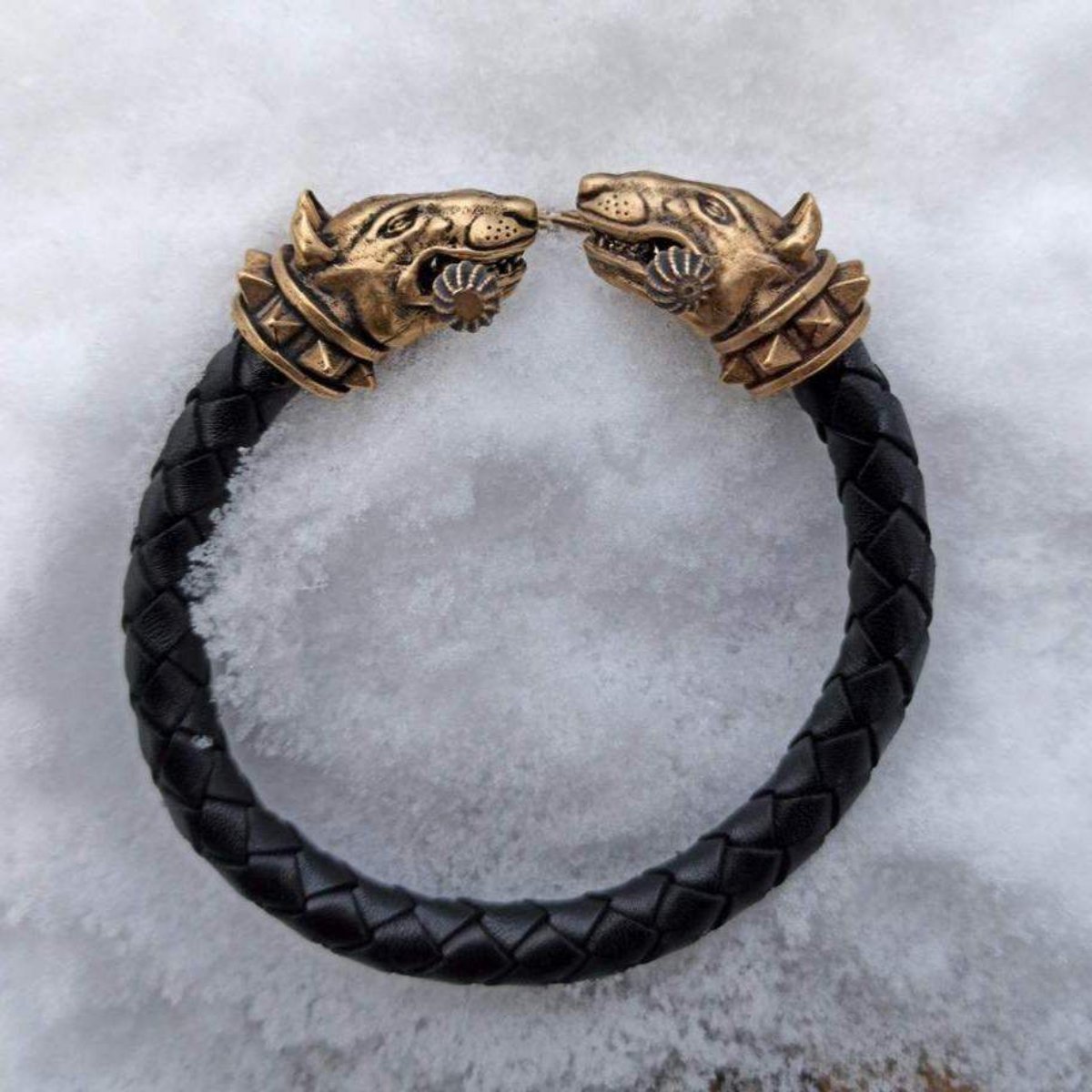 Bull terrier leather bracelet