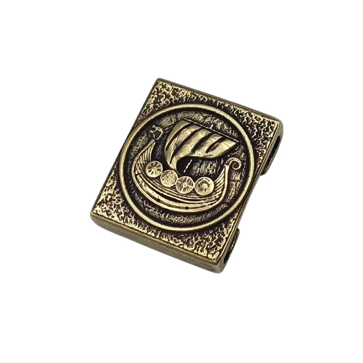 Drakkar viking ship Molle clip Bronze with patina