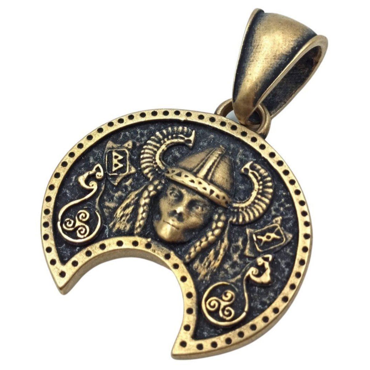 Freya goddess pendant Bronze