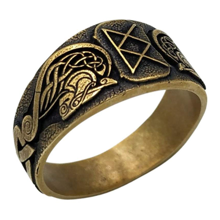 Goddess Freya ring 6 US Bronze with patina