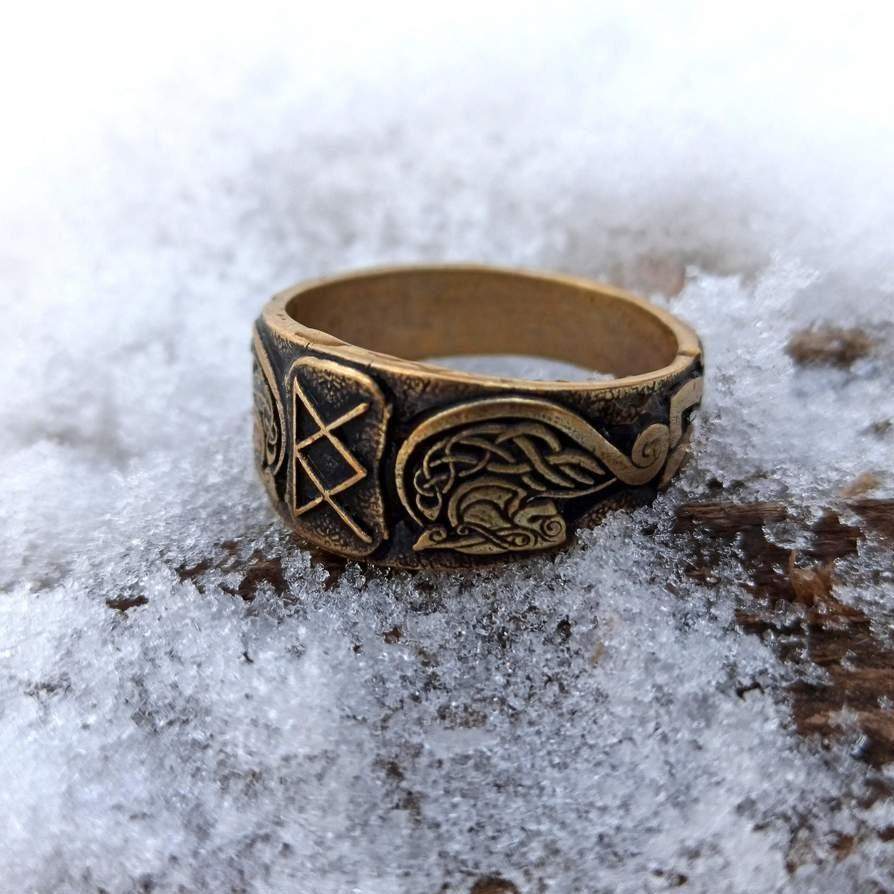 Goddess Freya bronze ring   