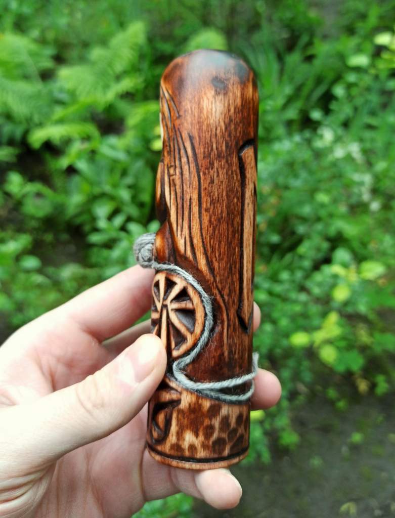 Frigga wooden statue