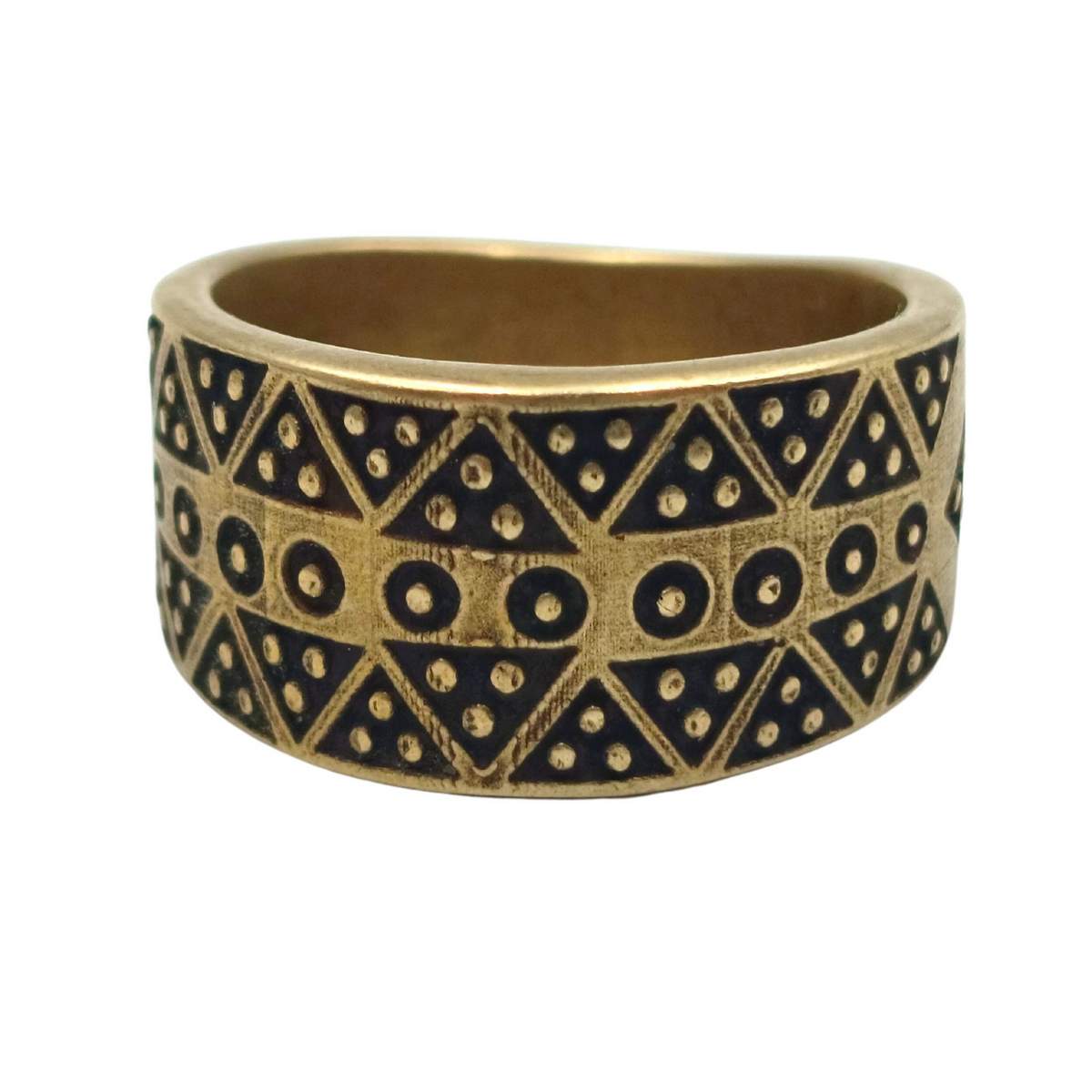 Ancient Viking ring 6 US Bronze with patina
