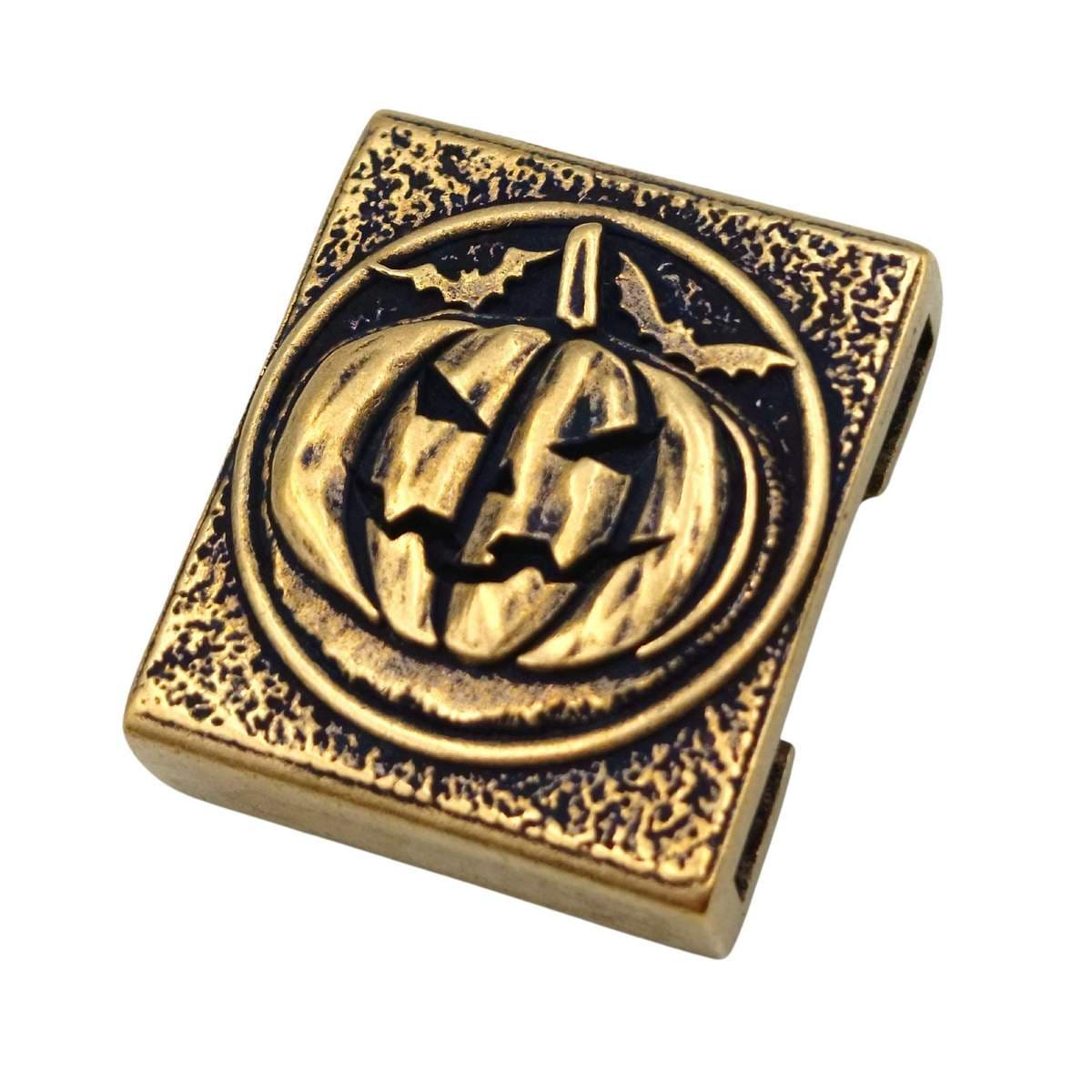 Halloween pumpkin molle clip Bronze with patina