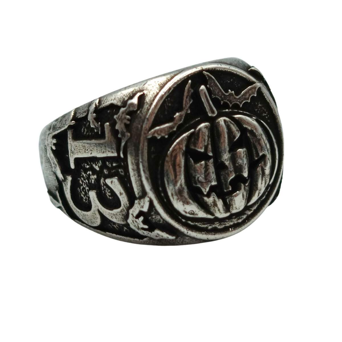 Halloween pumpkin ring 6 US Silver plating
