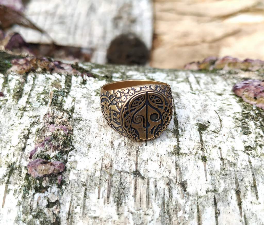 Hel goddess ring from bronze   