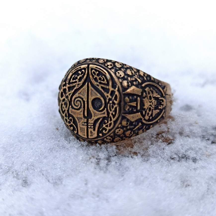 Hel goddess ring from bronze   