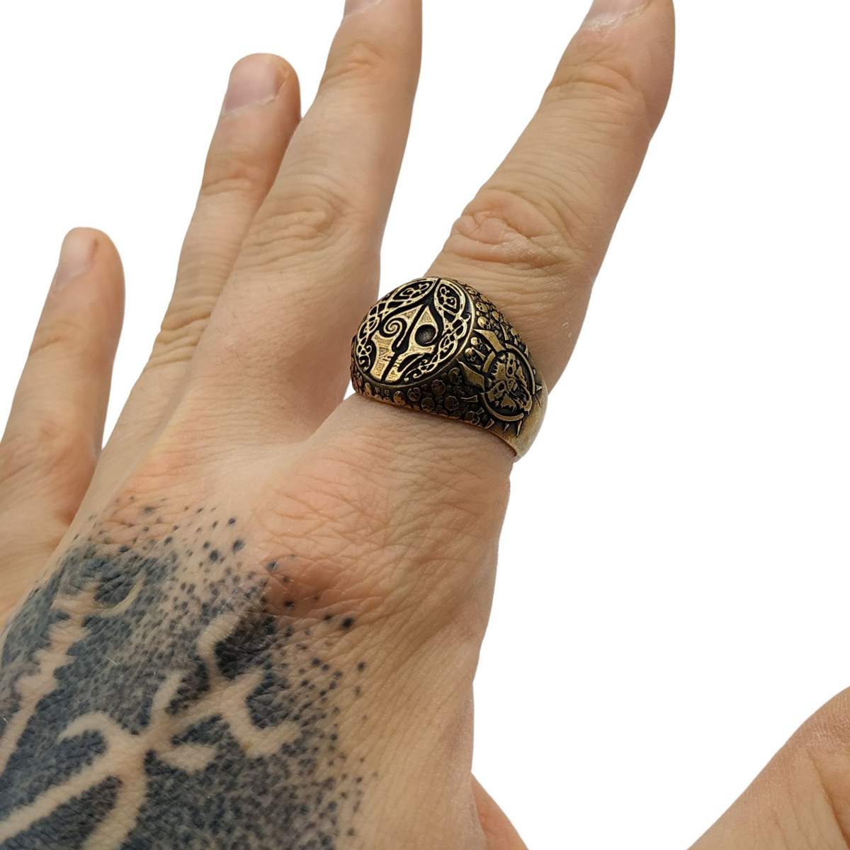 Hel goddess ring from bronze   