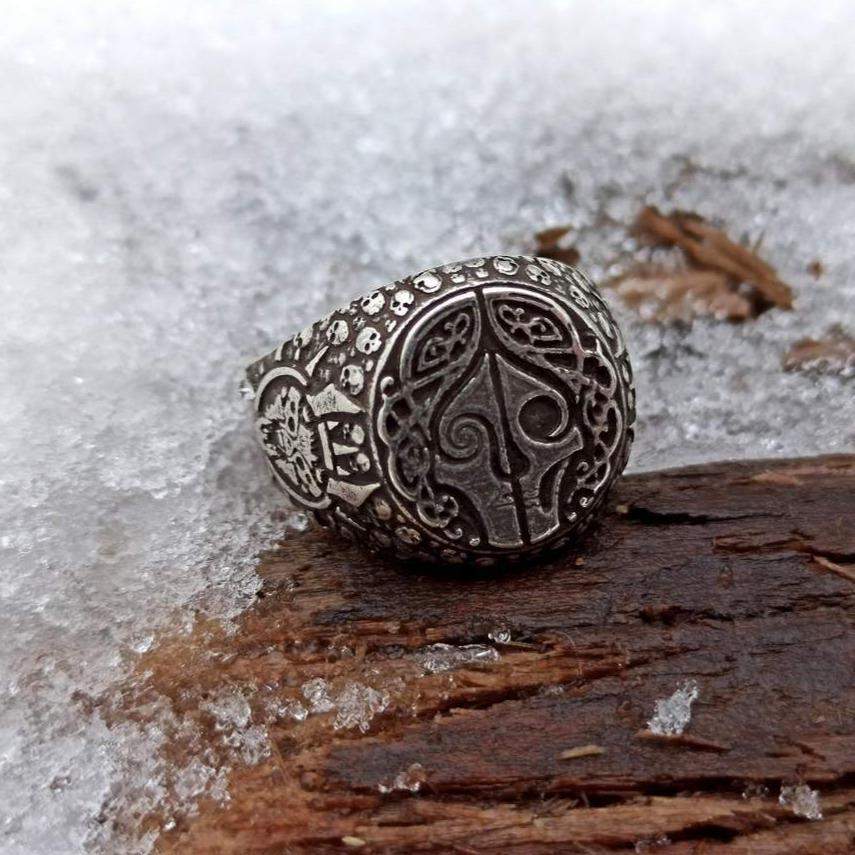 Hel goddess ring from bronze   