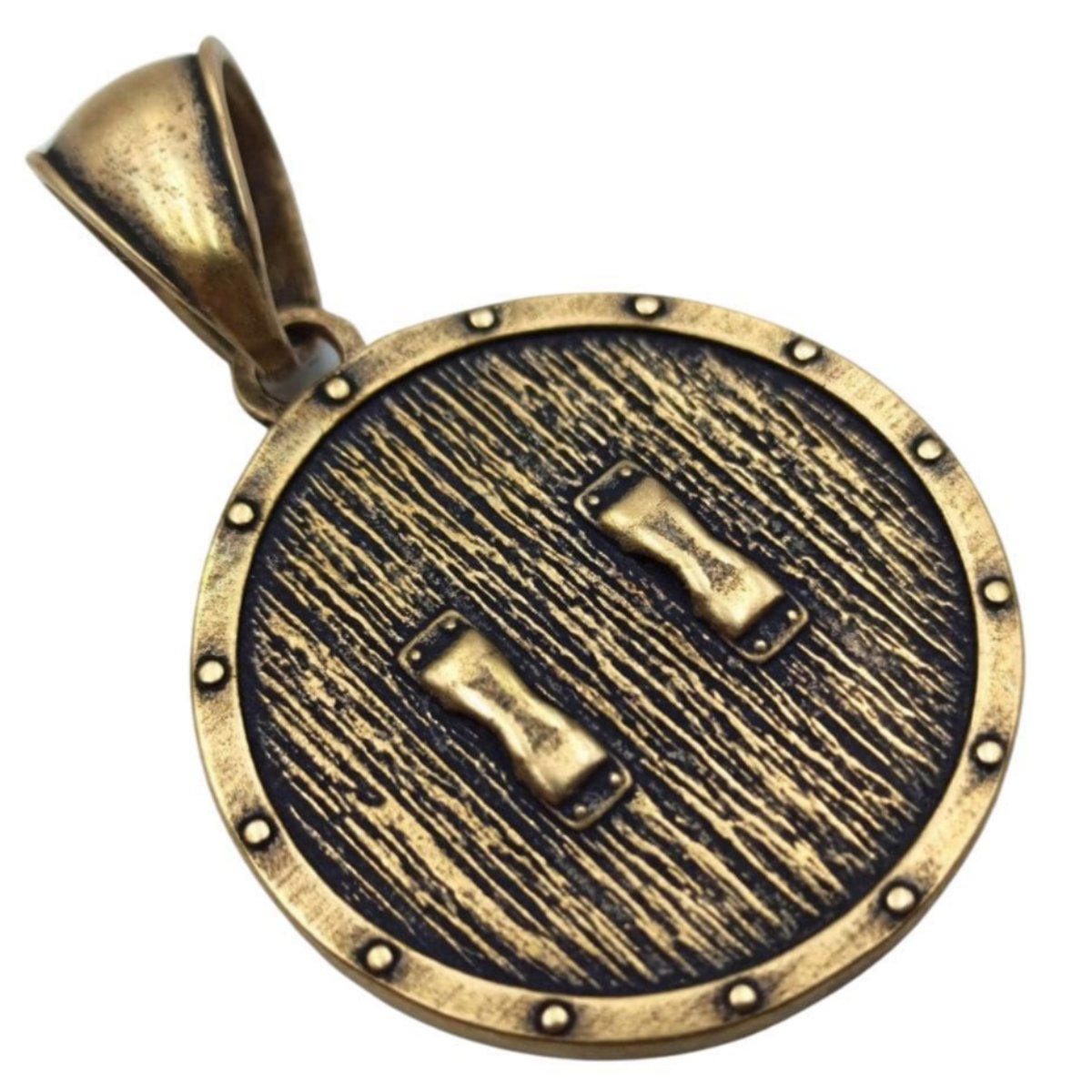 Helm of Awe on Viking shield pendant