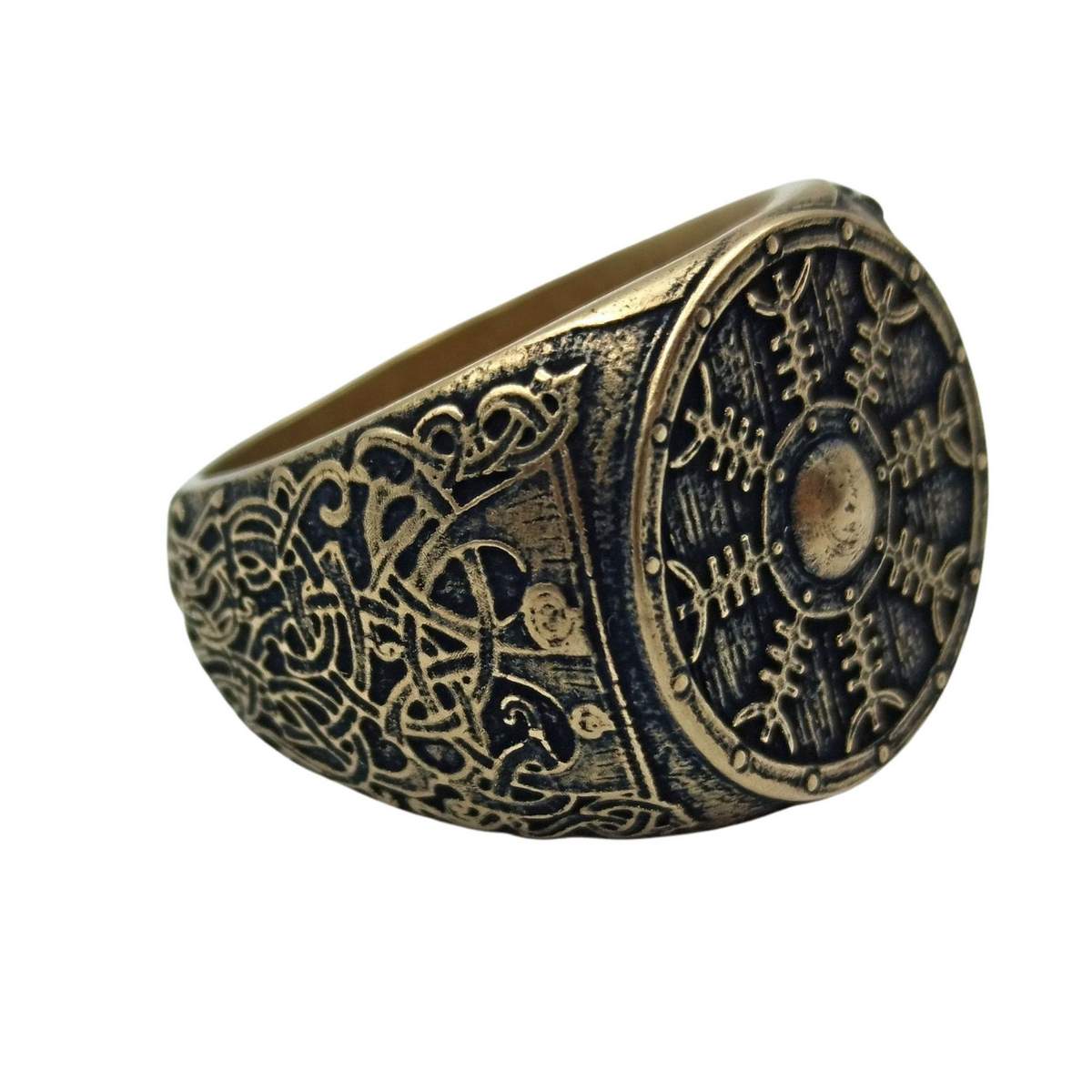 Viking shield Aegishjalmur ring