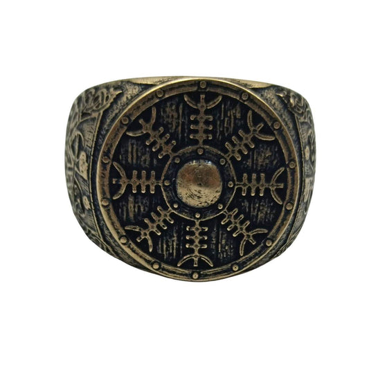 Viking shield Aegishjalmur ring