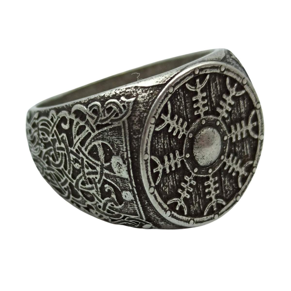 Viking shield Aegishjalmur ring