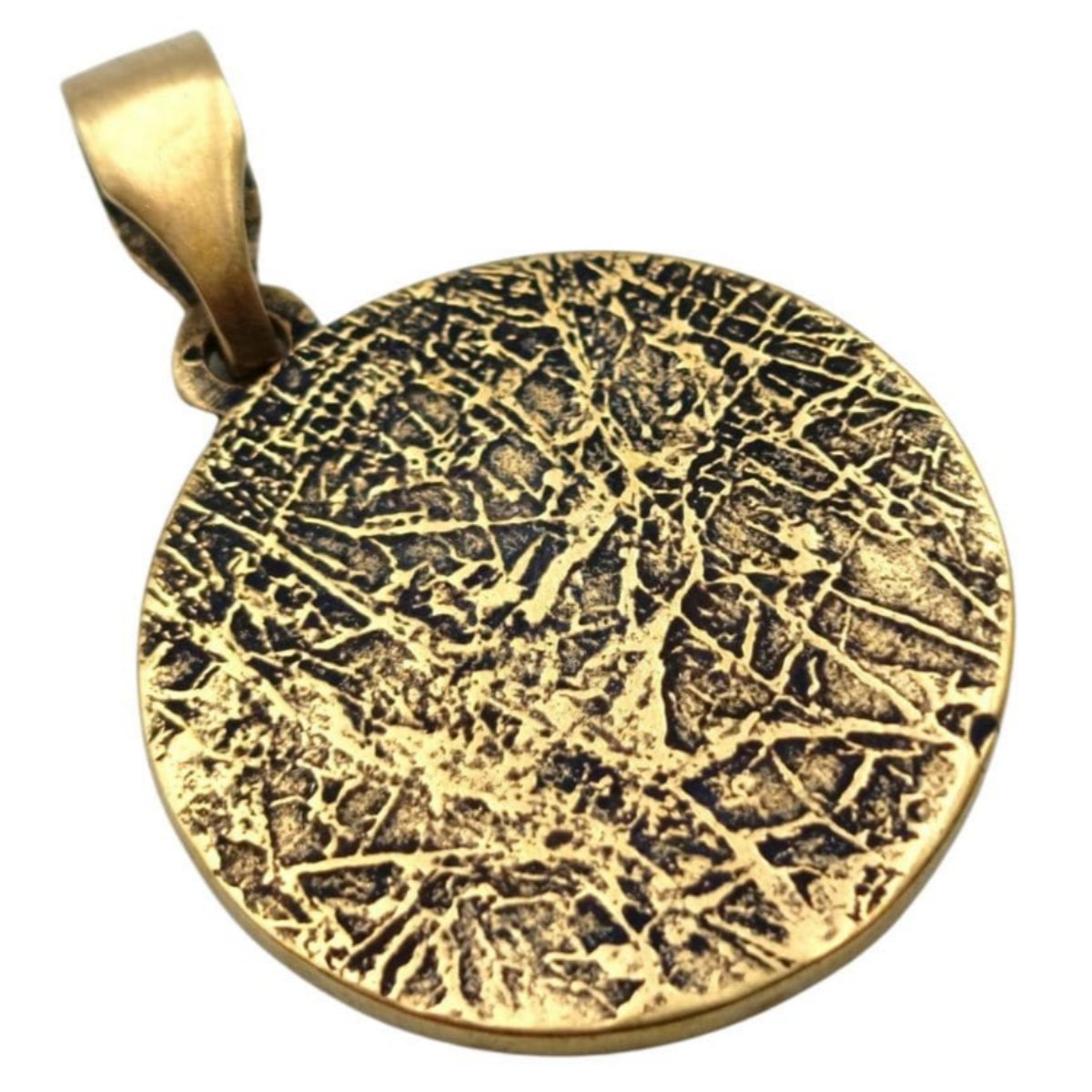 Helm of awe in circle of Elder Futhark runes pendant