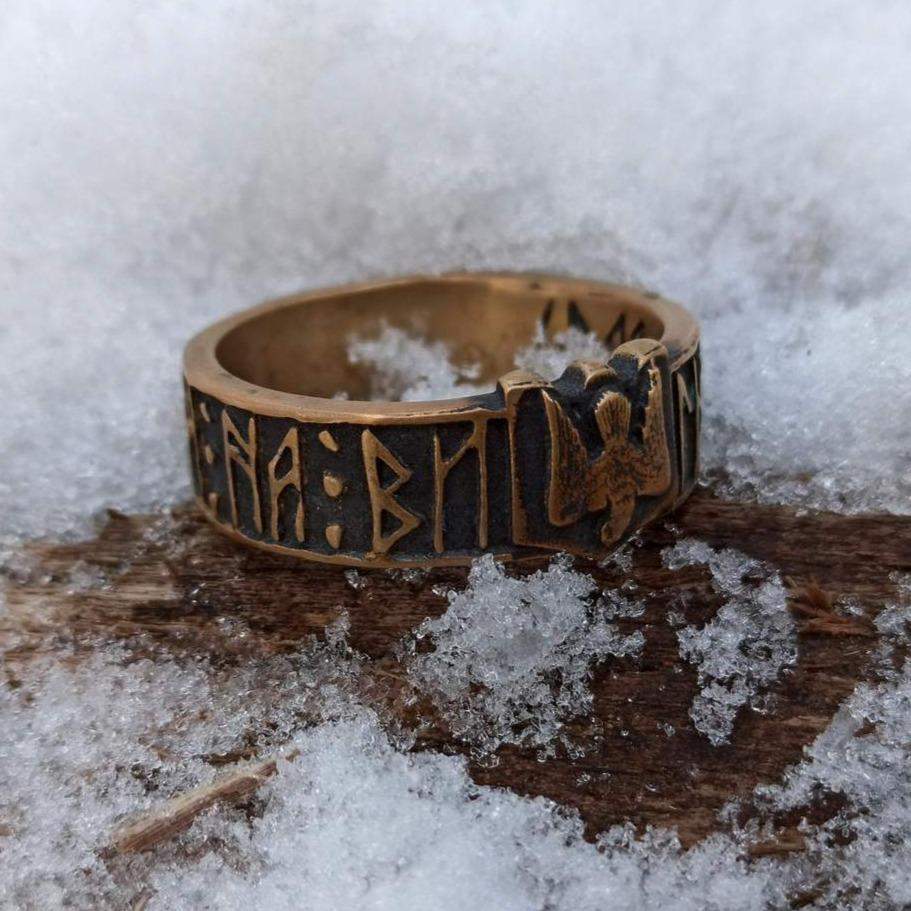 Slavic ethnic mens ring “іду на Ви”