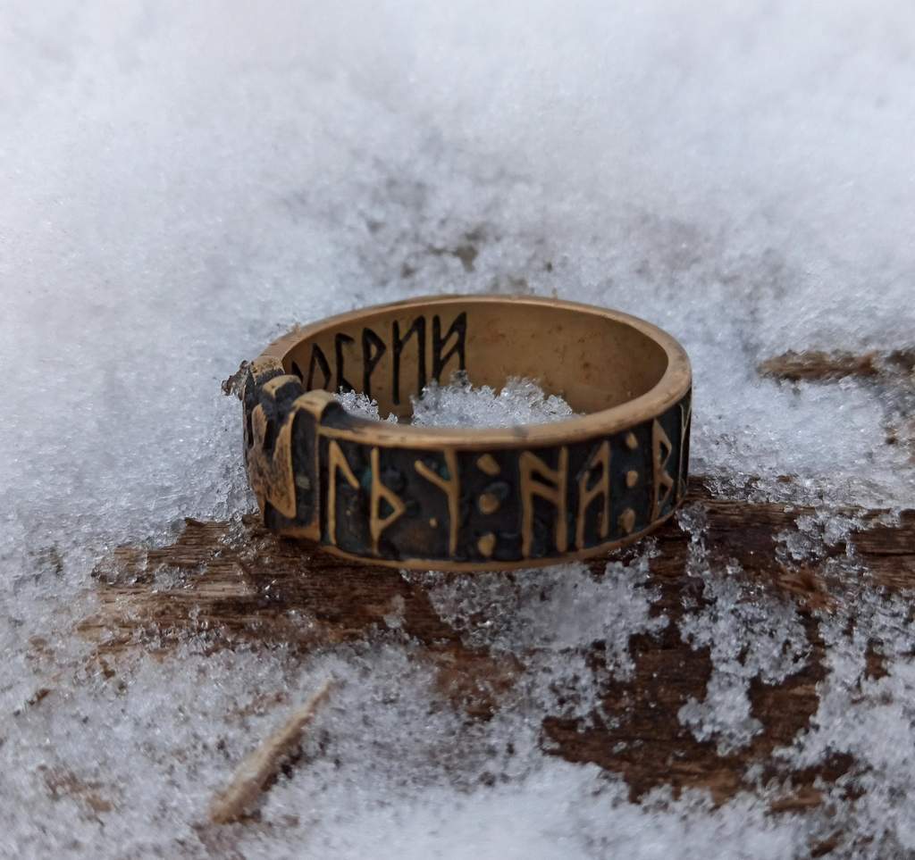 Slavic ethnic mens ring “іду на Ви”