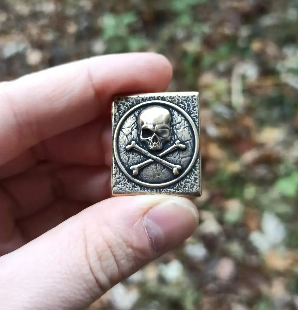 Jolly Roger pirate skull molle clip