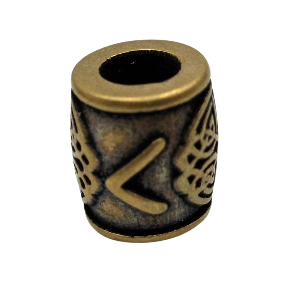 Kenaz rune bronze bead Bronze
