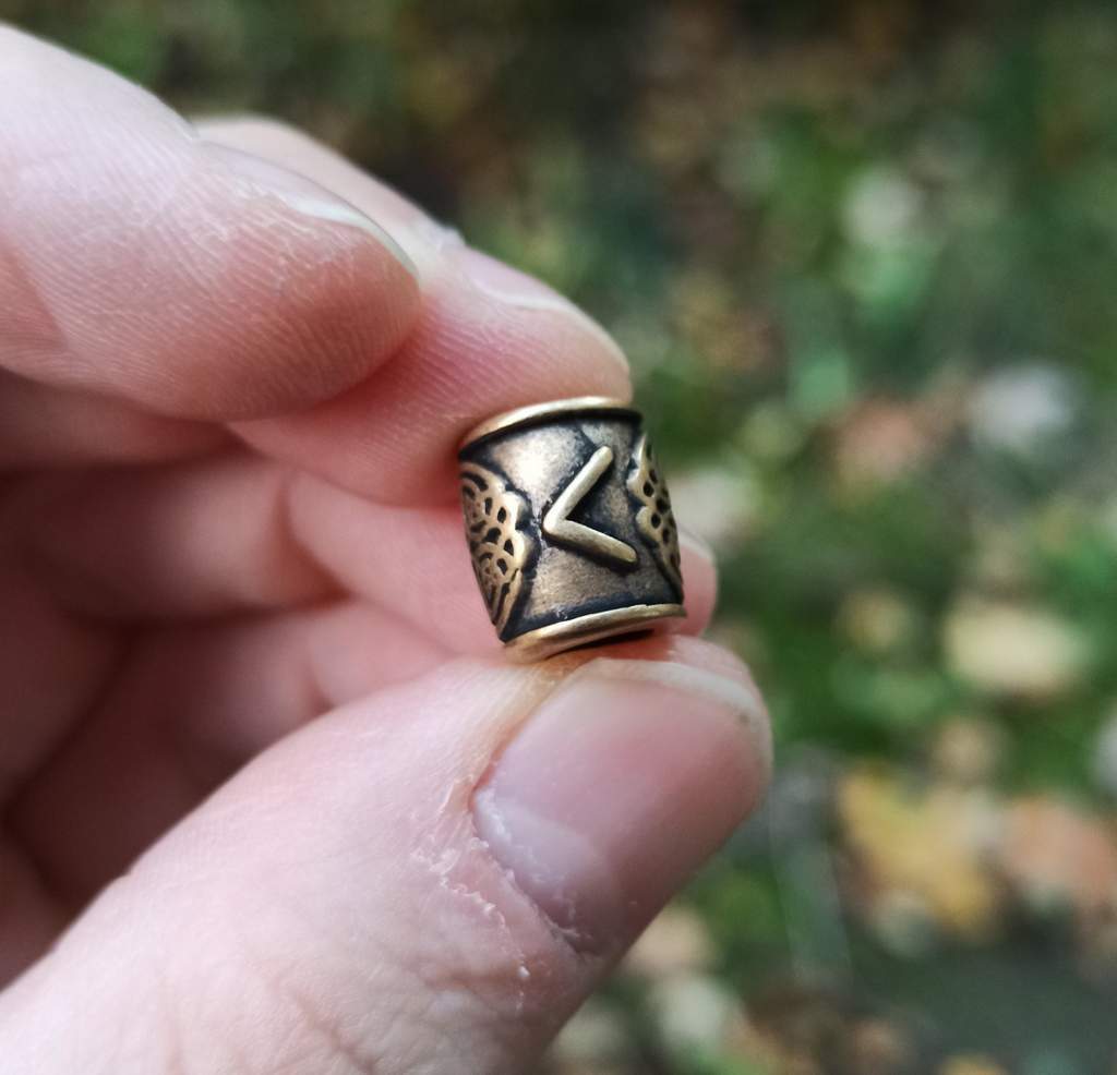 Kenaz rune bead