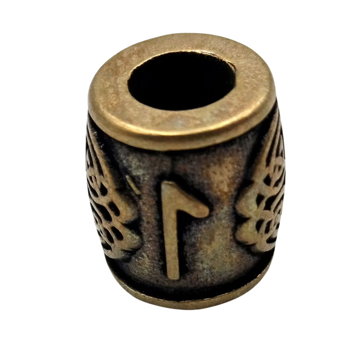 Laguz rune bead Bronze