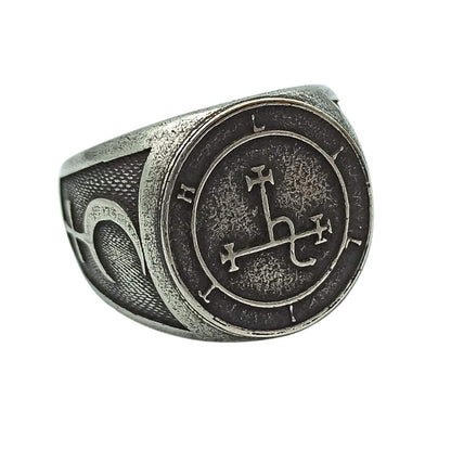 Lilith sigil signet ring from bronze 6 US Silver plating 