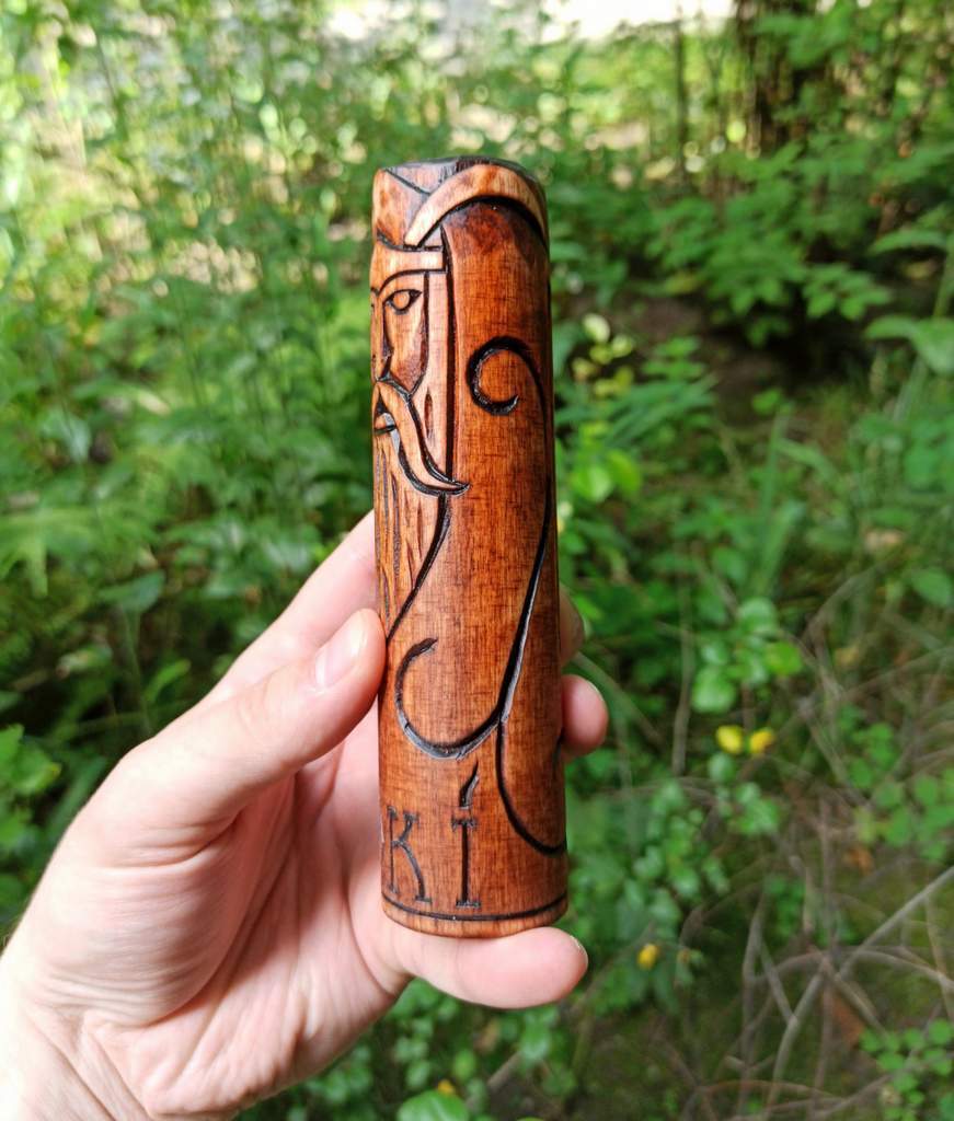 Loki wood carved figurine