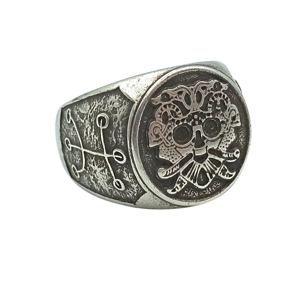 Loki mask ring 6 US Silver plating