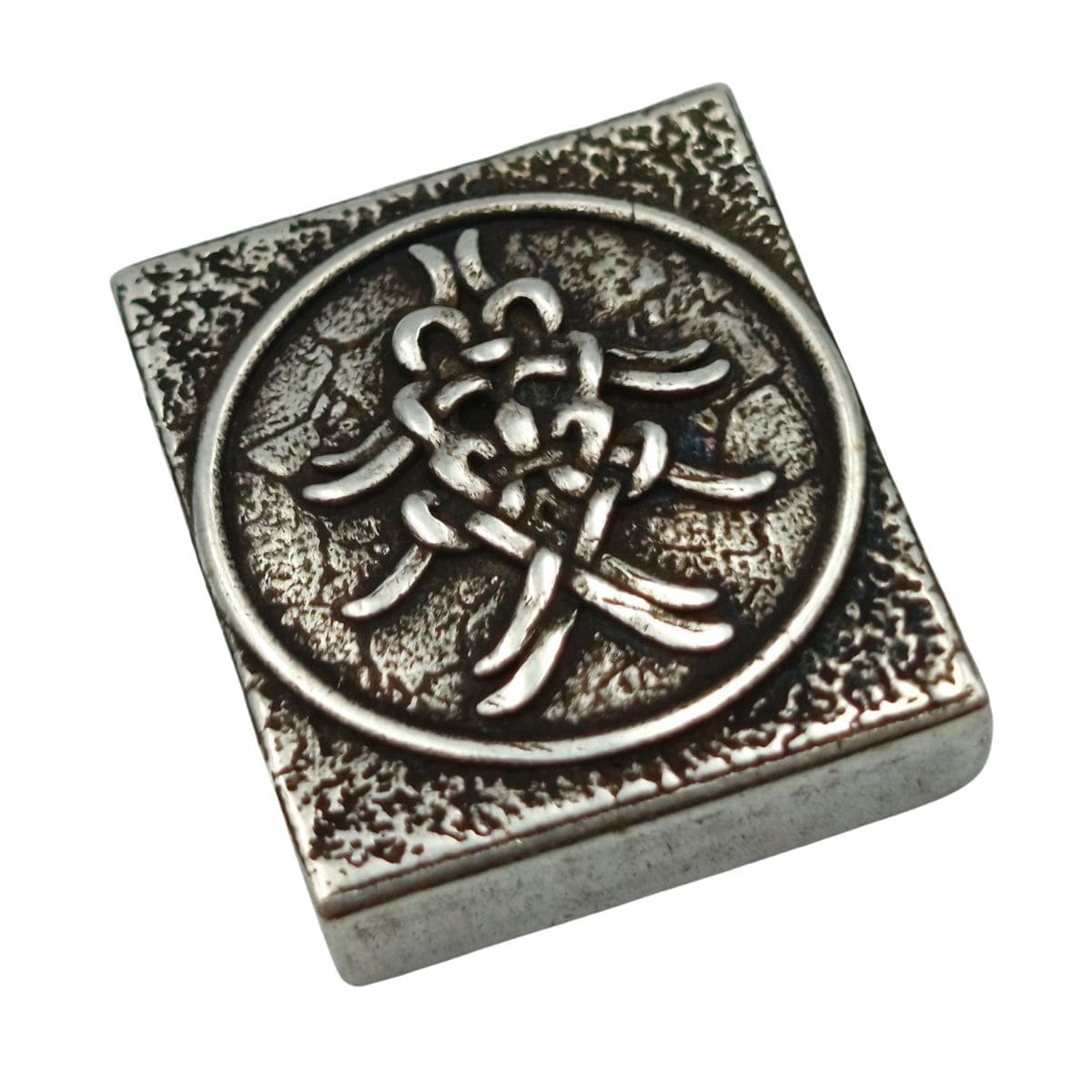 Mask of Odin Molle clip Silver plated bronze