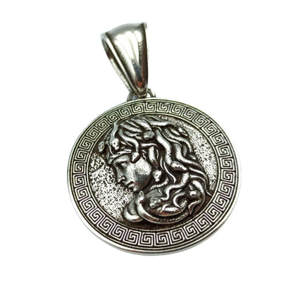 Medusa Gorgon silver pendant   