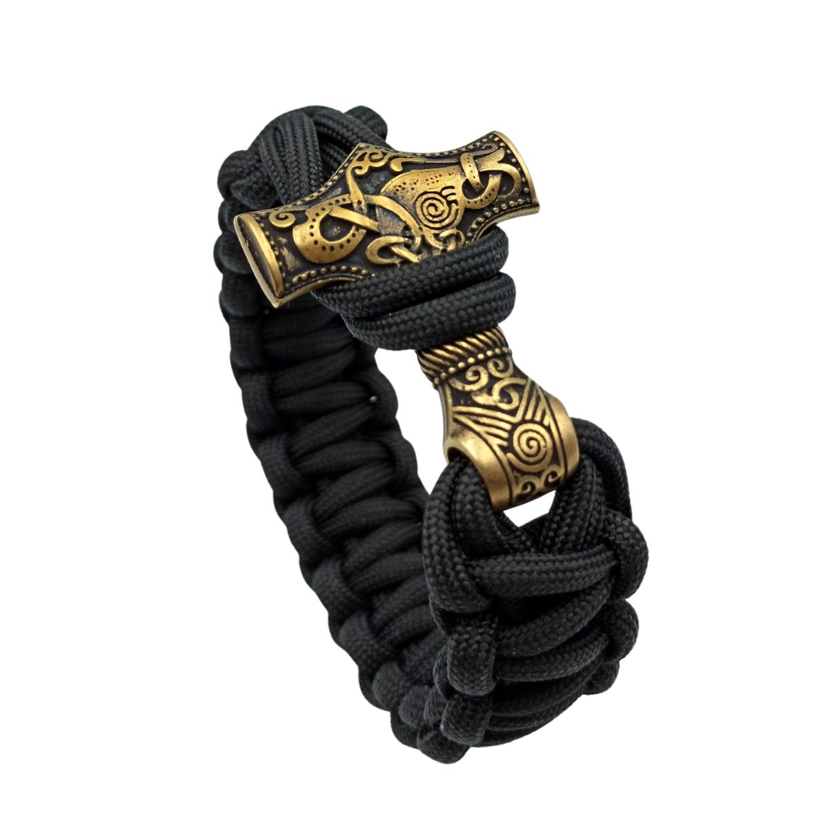 Mjolnir replica paracord bracelet 6 inch | 15 Cm Black 