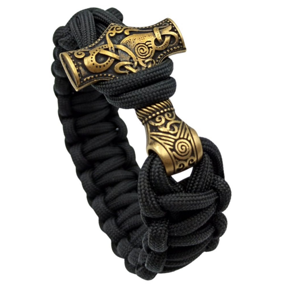 Mjolnir replica paracord bracelet 6 inch | 15 Cm Black