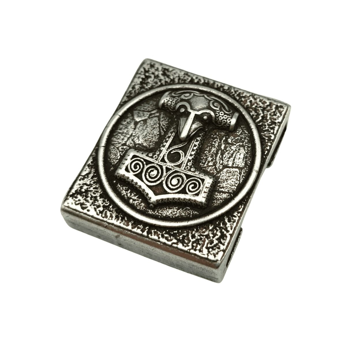 Mjolnir molle clip Silver plated bronze