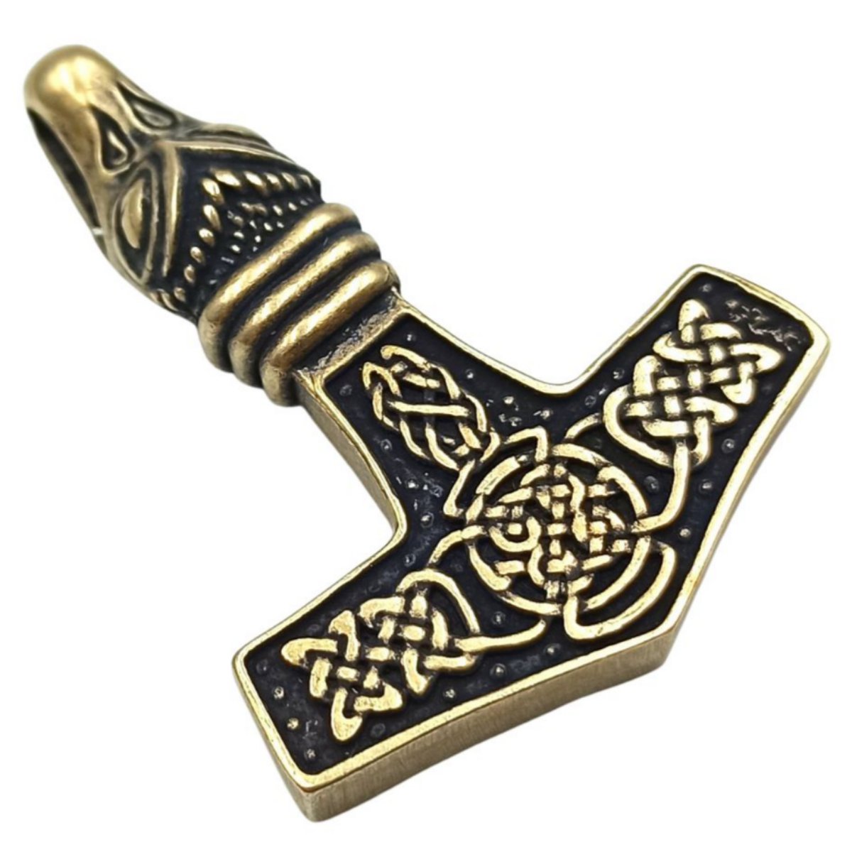 Mjolnir Dragon replica pendant Bronze