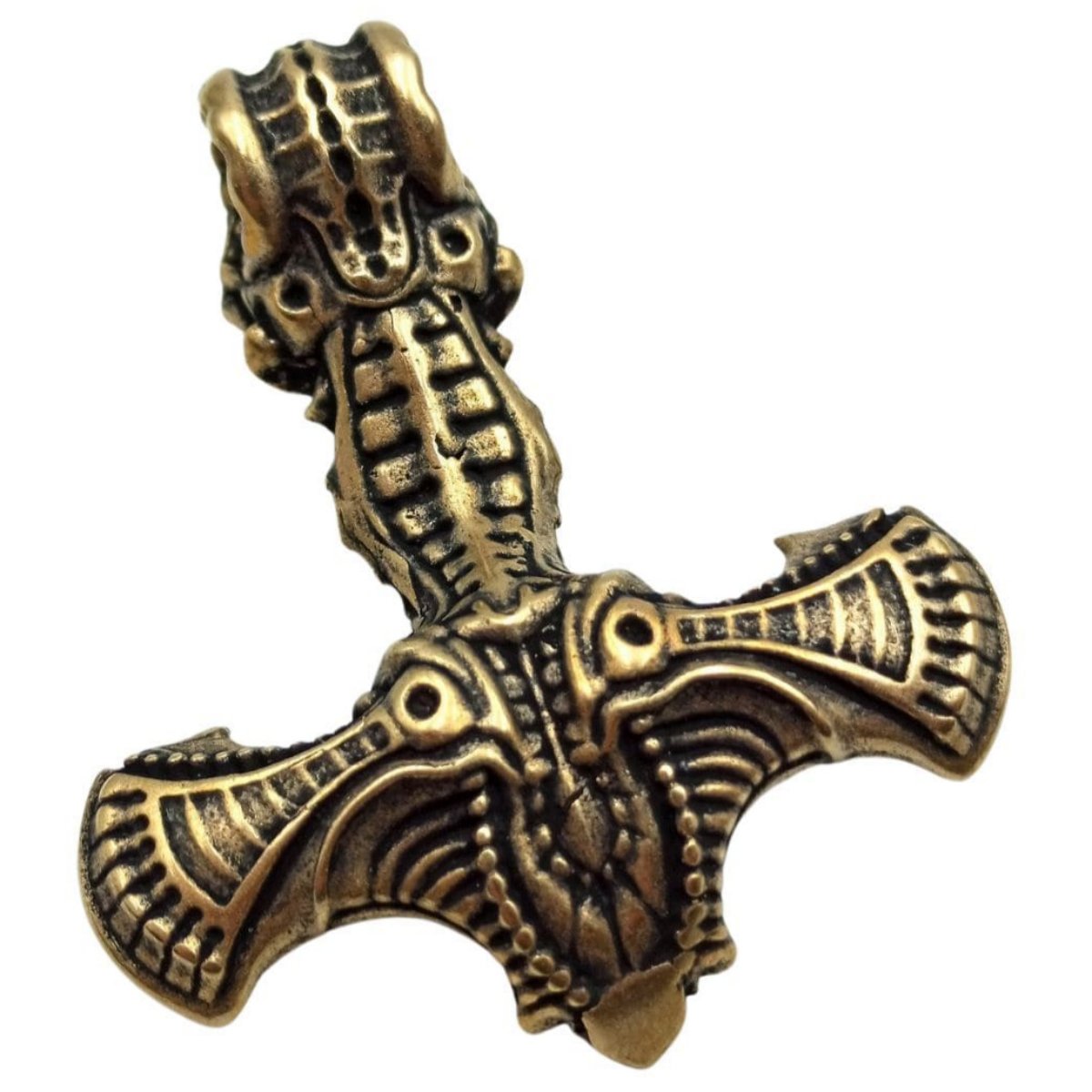 Hammer of Thor skull pendant