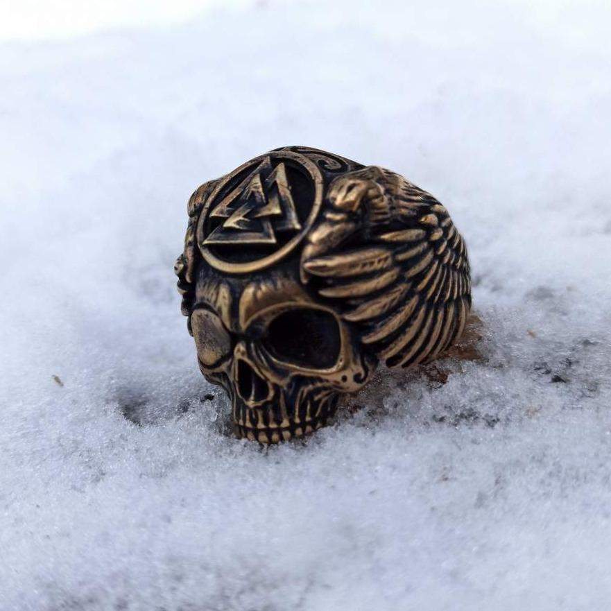 Odin skull ring