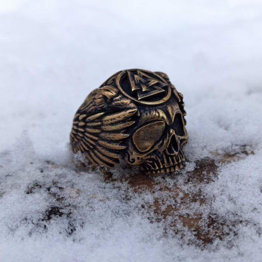 Odin skull ring