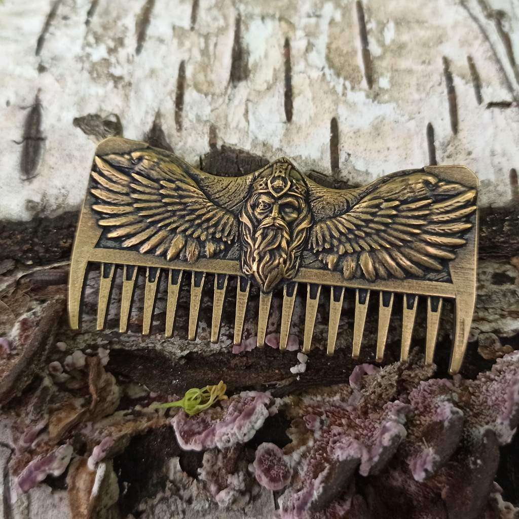 Odin with ravens beard Viking comb