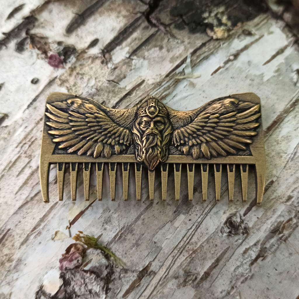 Odin with ravens beard Viking comb