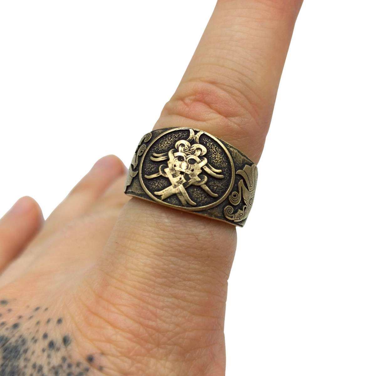 Mask of Odin norse ring