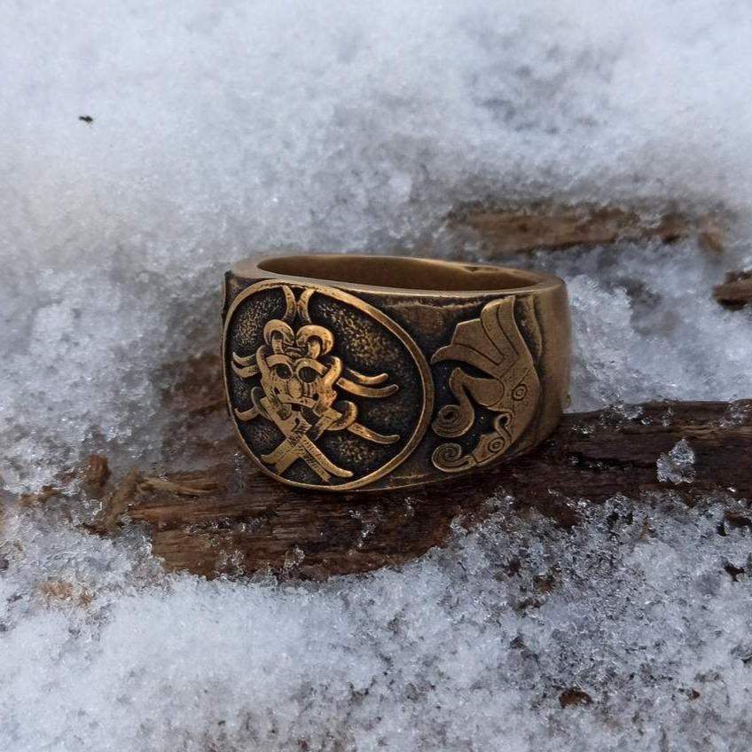 Mask of Odin norse ring