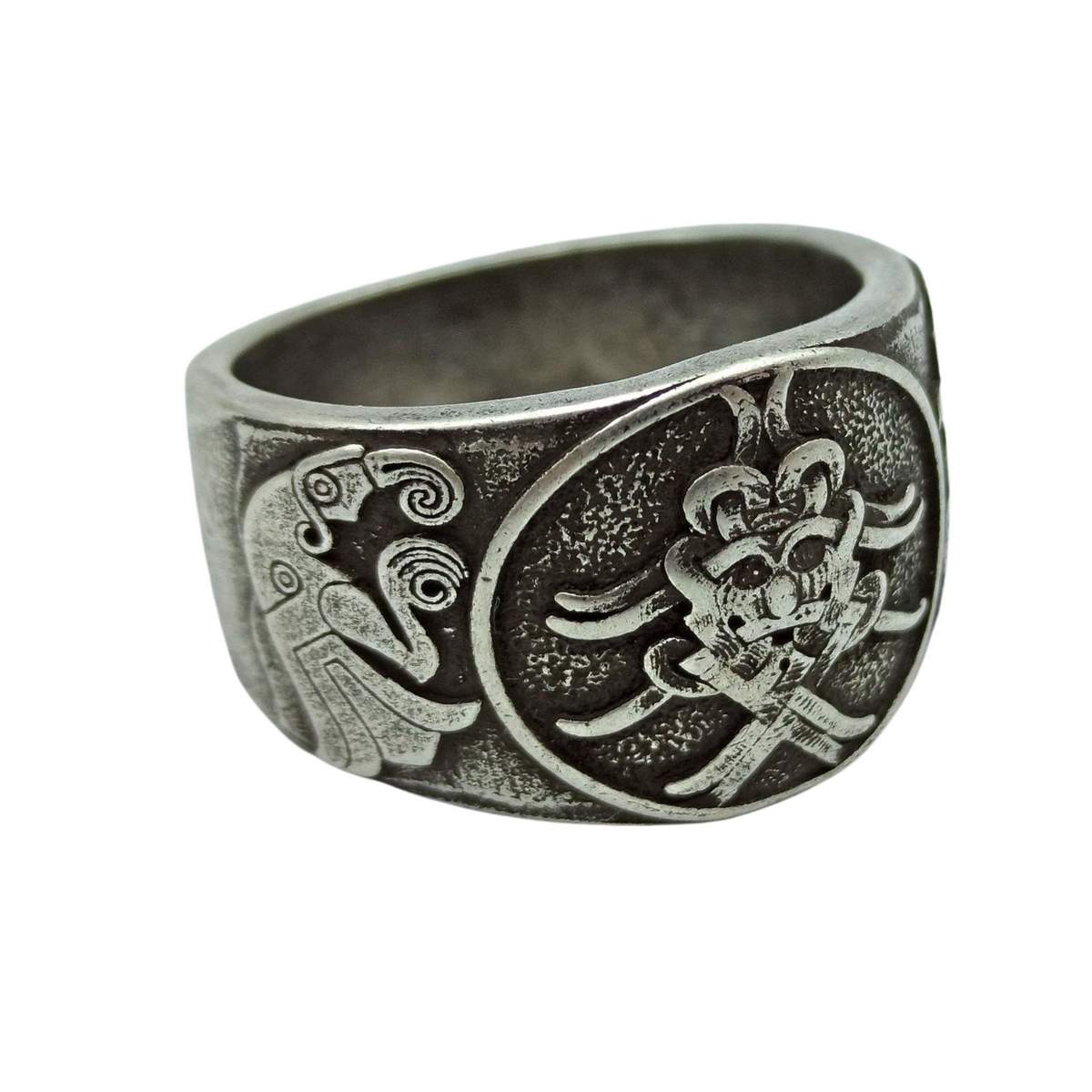 Mask of Odin norse ring 6 US Silver plating