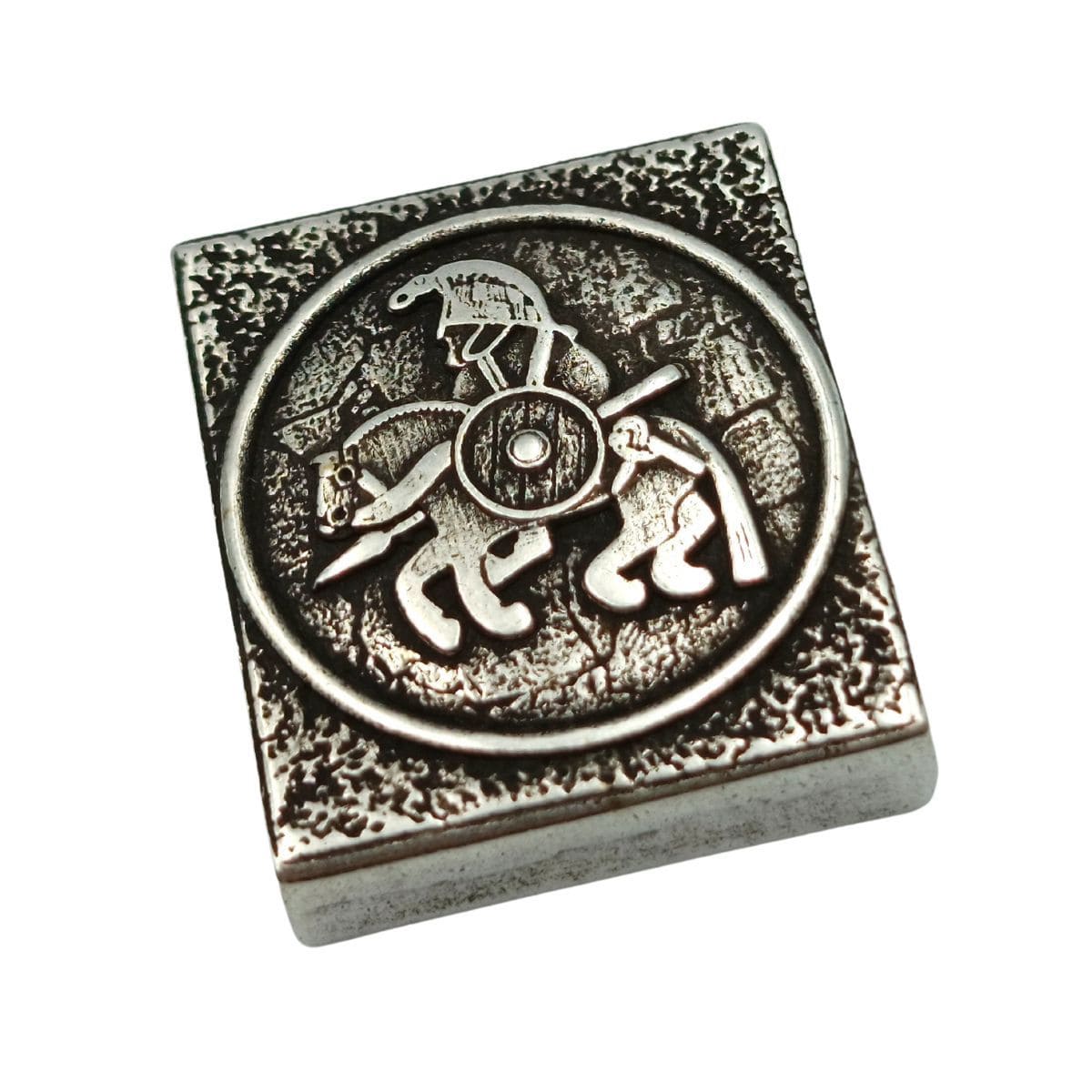 Vendel rider Molle clip Silver plated bronze