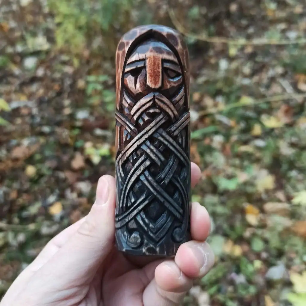 Odin wooden figurine   